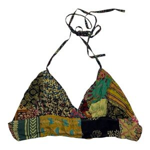 Hippie Forever Patchwork Boho Printed Tank Free Size